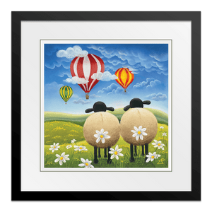 A Cheeky Escape 18" Framed in Web Black