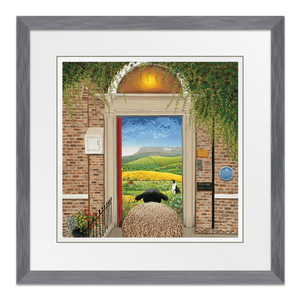 Door to Herriot Country 10" Framed in Web Slate