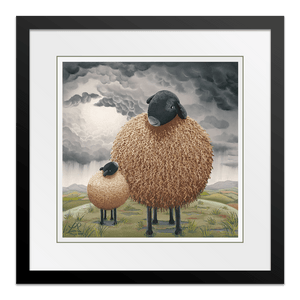 Faith and Love 15" Framed in Web Black