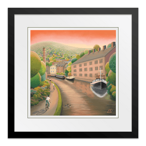 Waterside Ride 15" Framed in Web Black