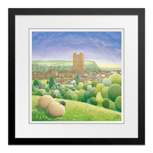 Richmond at Dawn 15" Framed in Web Black