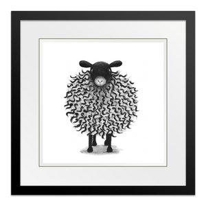 Curly 15" Framed in Web Black