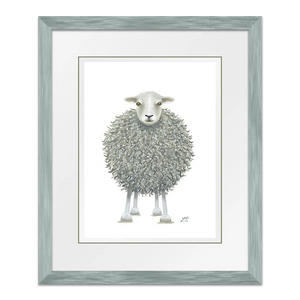 Herdy 9" x 12" Framed in Dove Grey