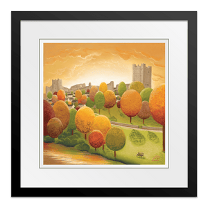 The Golden Glow of Autumn 15" Framed in Web Black