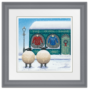 The Wool Shop 26" Framed in Slate Grey Bevel