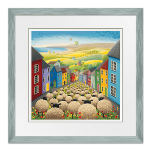 Wool Meet Again 10" Framed in Web Dove Grey