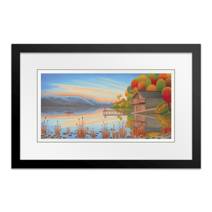 Tranquil Waters 24" x 12" Framed in Black