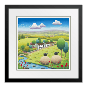 The Heart of Wensleydale 15" Framed in Web Black