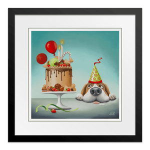 Did Somebody Say Cake 18" Framed in Web Black
