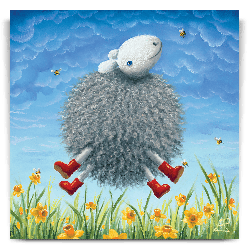 Spring Joy The Joy Of Spring l Sheep Artwork Prints & Canvases By Lucy Pittaway