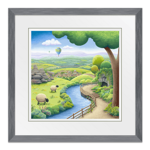 Yorkshire Life 10" Framed in Web Slate