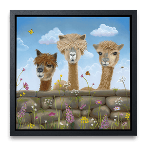 Besties 30" Canvas Framed in Black