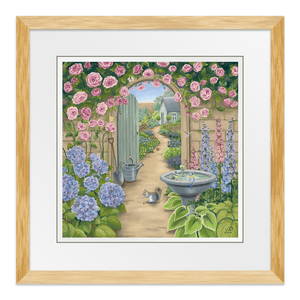 Secret Garden 10" Framed in Web Oak