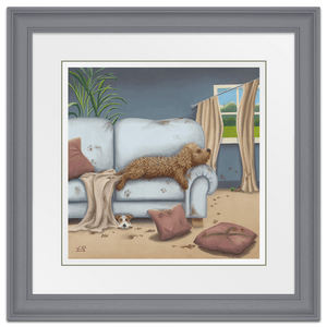 It wasn't me 10" Framed in Slate Bevel
