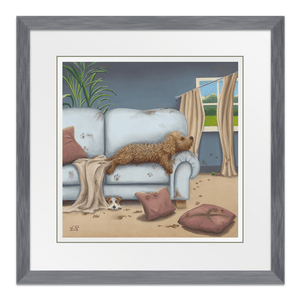 It Wasn't Me 18" Framed in Slate Grey