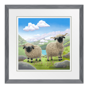 Spag and Hetti 18" Framed in Slate
