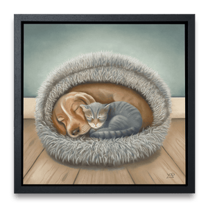 Opposites Attract 30" Canvas Framed in Black