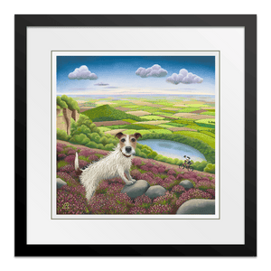 One Vet and His Dog 10" Framed in Web Black
