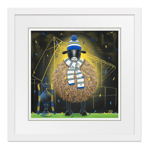 Leeds Ewe-Nited 10" Framed in Web White