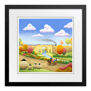 Railway 200 18" Framed in Web Black