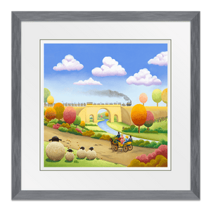 Railway 200 10" Framed in Web Slate