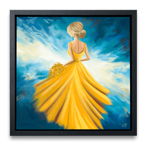 Joy 40" Canvas Framed in Black