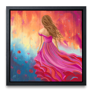 Passion 30" Canvas Framed in Black