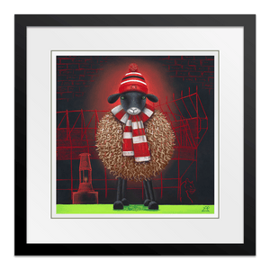 Ha'way the Lads 15" Framed in Web Black