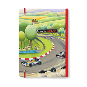 Brands Hatch A5 notebook beautifully presented with bellyband and cellophane wrapping