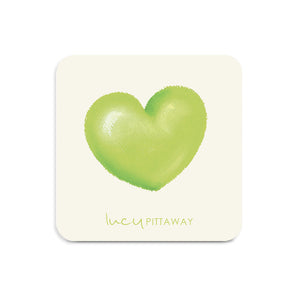 Green Heart Coaster