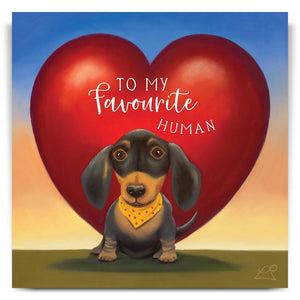 Puppy Love - Favourite Human Greetings Card