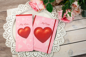 Pink & Red Hearts - A5 Notebook