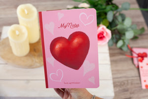Pink & Red Hearts - A5 Notebook