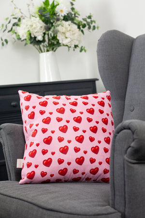 Pink & Red Hearts - Cushion