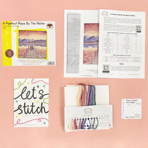 A Pawfect Place By The Water - Cross Stitch