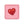 Pink & Red Heart Coaster