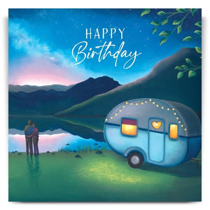 Stargazing - Happy Birthday Greetings Card