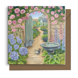 Secret Garden Birthday Card
