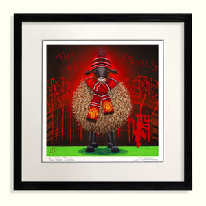 Red Devils 18" Framed in Black