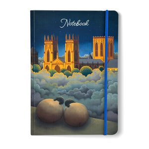 Night Lights on York Minster - A5 Notebook