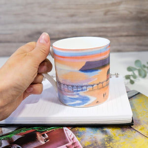 Sunrise Stroll by the Sea - Fine Bone China Mug