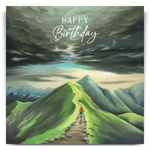King Of The Mountain - Happy Birthday Greetings Card