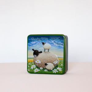 Double Trouble Embossed Biscuit Tin