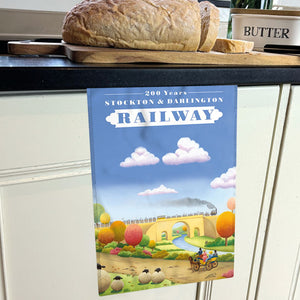 Railway 200 Commemorative Tea Towel