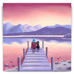 A Pawfect Place by the Water - Original Artwork