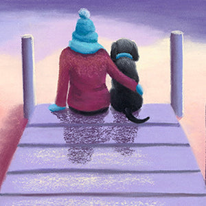 A Pawfect Place by the Water - Original Artwork