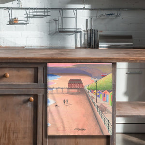 Sunrise Stroll by the Sea - Tea Towel