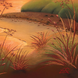 Sunset at Bamburgh - Original Artwork