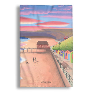 Sunrise Stroll by the Sea - Tea Towel