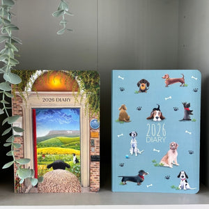2026 A5 Diary Dog Pattern